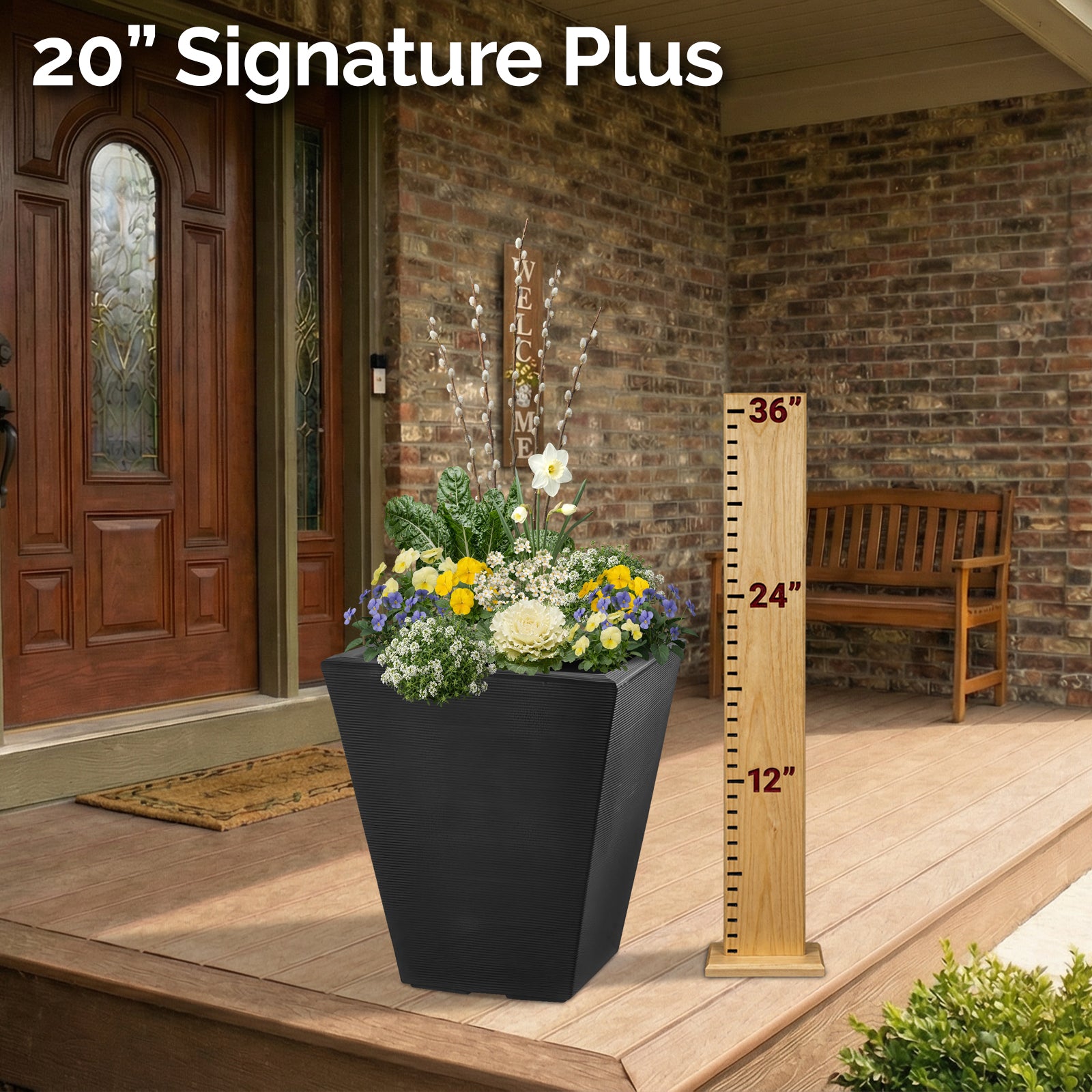 Planter Delivery Subscription-Simple and Grand-SELECT (11"-12") - Budget Friendly-Square-Full Sun-Simple and Grand