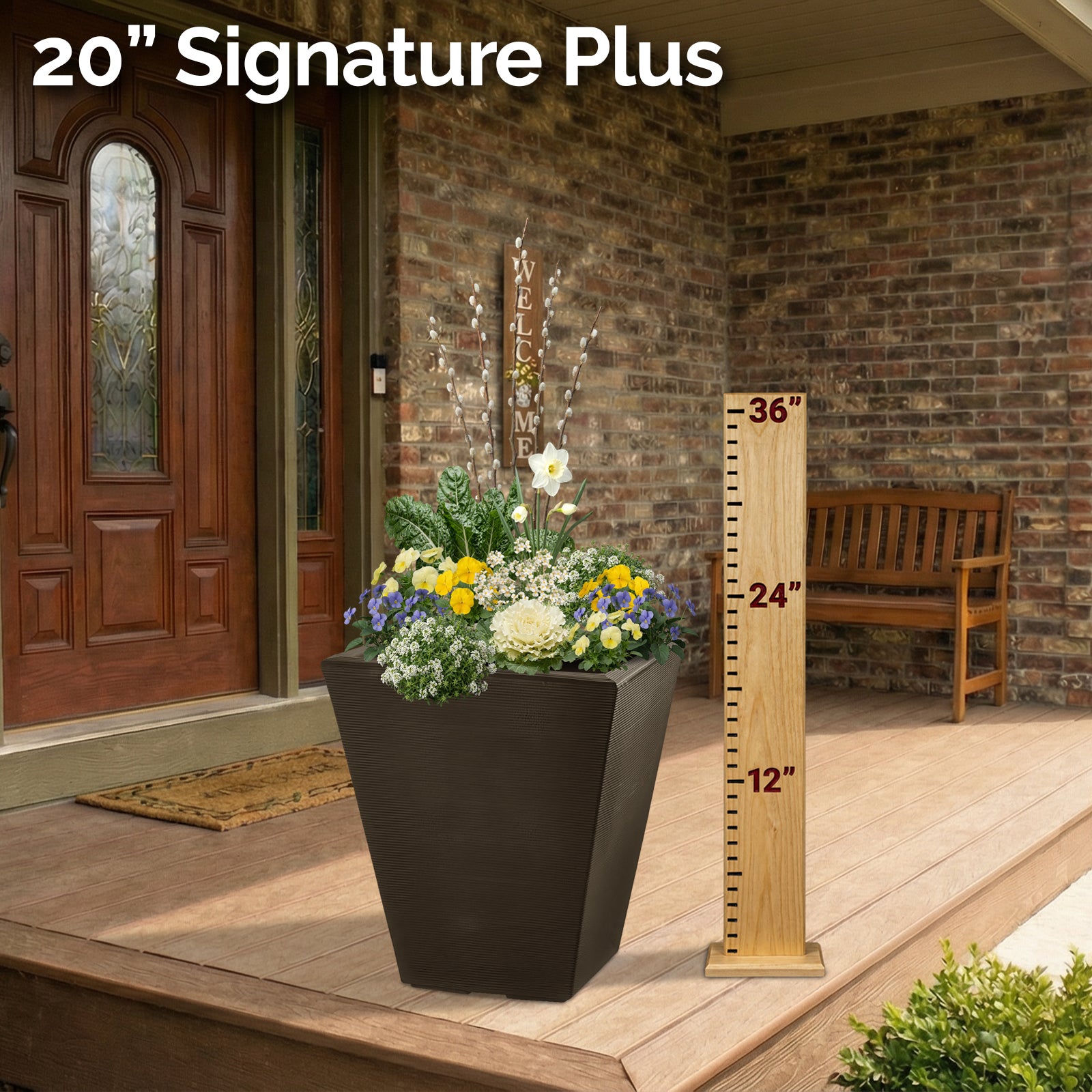 Planter Delivery Subscription-Simple and Grand-SELECT (11"-12") - Budget Friendly-Square-Full Sun-Simple and Grand