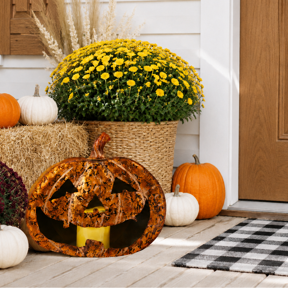 Jack O Lantern Light Box w/light, 10"