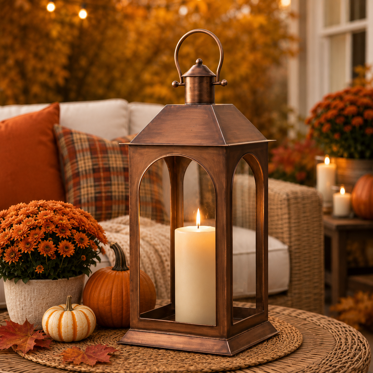 Old World Copper Lantern, 24.25