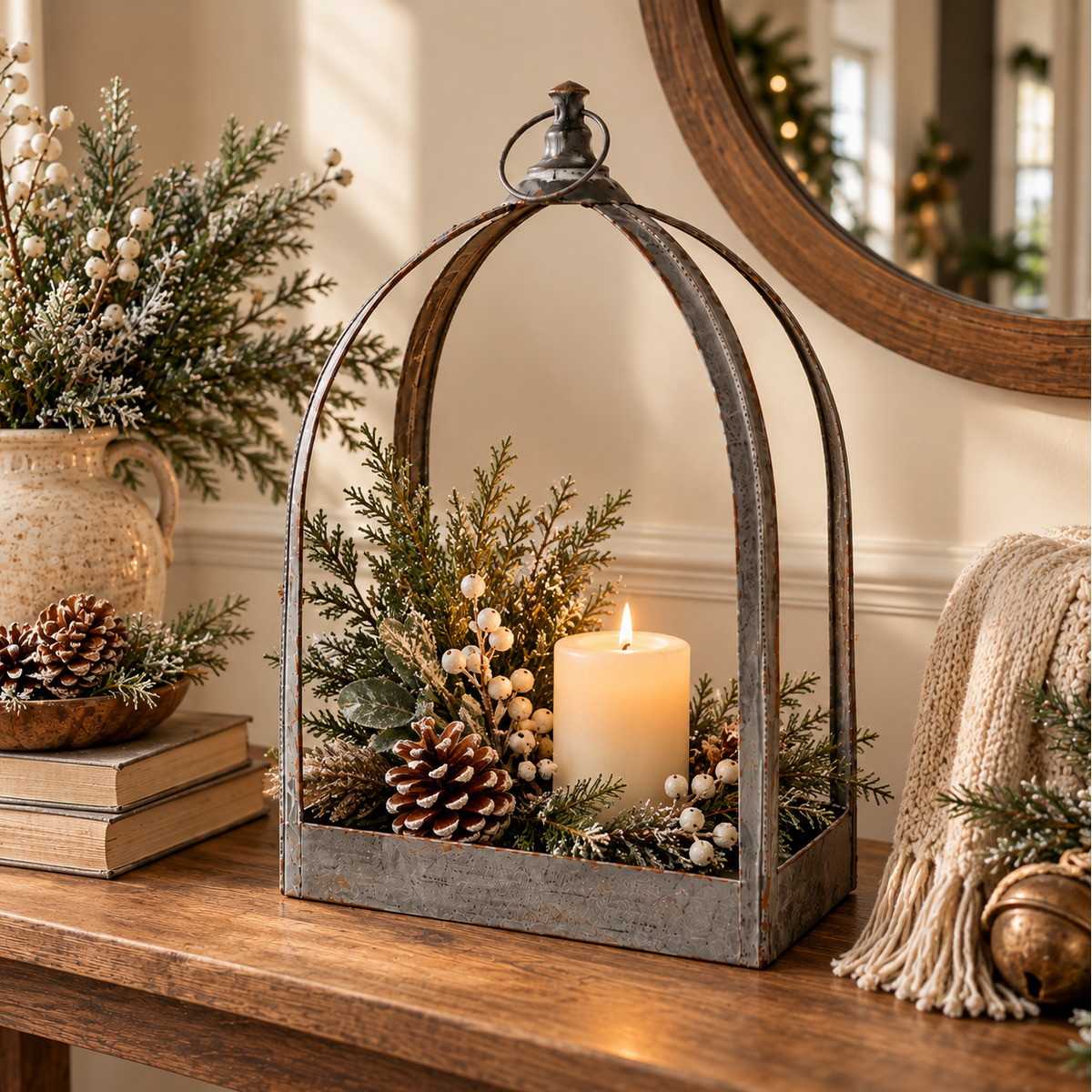 Metal Display Lantern, 20.5"
