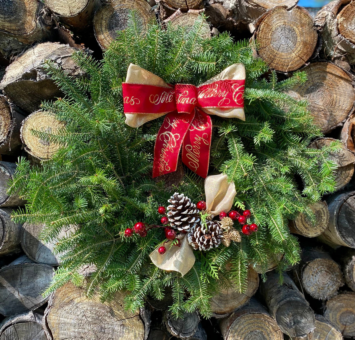 Merry Christmas Wreath, 24"