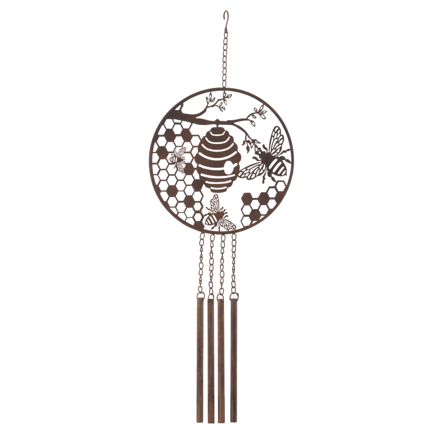 Metal Wind Chime, 33"-Seasonal Decor-Simple and Grand-Bee-Simple and Grand