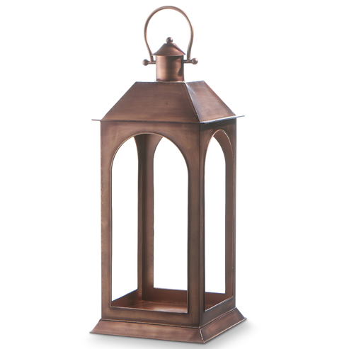 Old World Copper Lantern, 24.25"-Simple and Grand-Simple and Grand