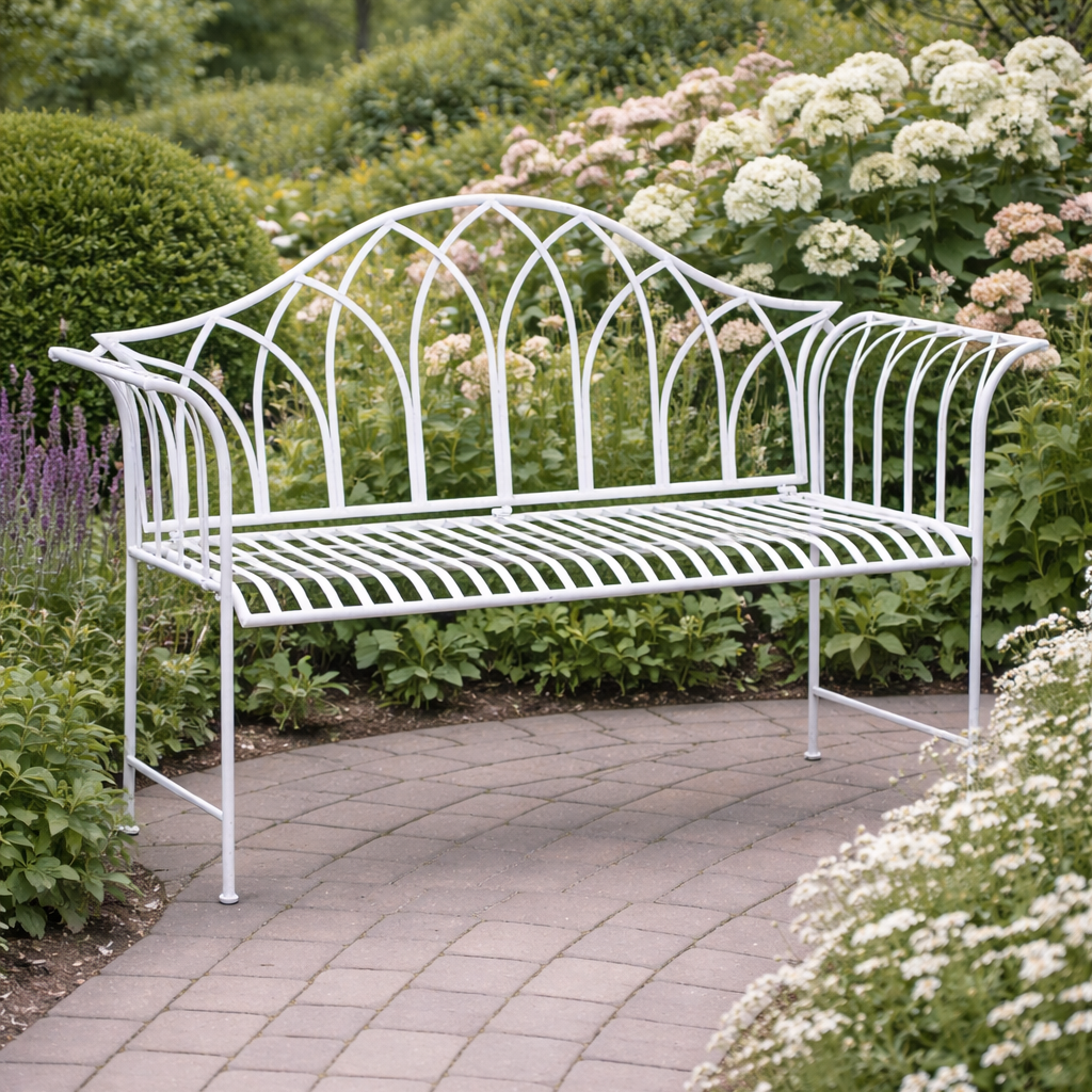 Garden Bench, 51.5"-Seasonal Decor-Simple and Grand-Black-Simple and Grand