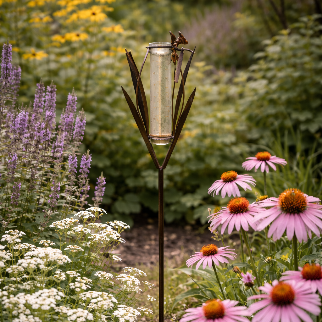 Cattail Rain Gauge, 35.5"-Seasonal Decor-Simple and Grand-Simple and Grand