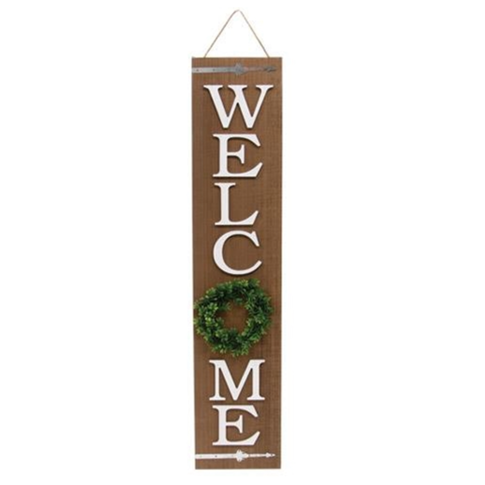 Welcome Porch Wreath Sign, 42.5"-Simple and Grand-Simple and Grand