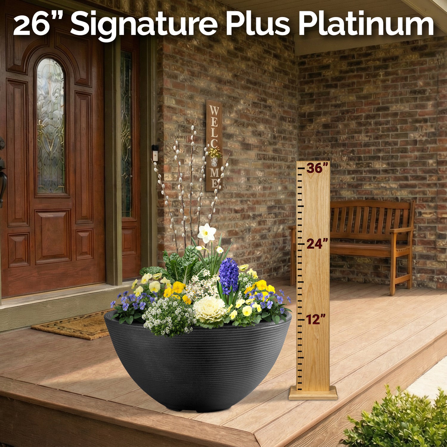 Planter Delivery Subscription-Simple and Grand-SELECT (11"-12") - Budget Friendly-Square-Full Sun-Simple and Grand