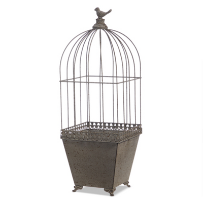 Antique Bird Finial Cloche, 23"-Seasonal Decor-Simple and Grand-Simple and Grand