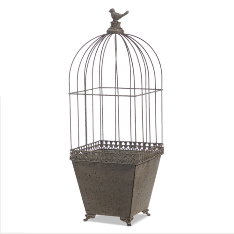 Antique Bird Finial Cloche, 23"-Seasonal Decor-Simple and Grand-Simple and Grand