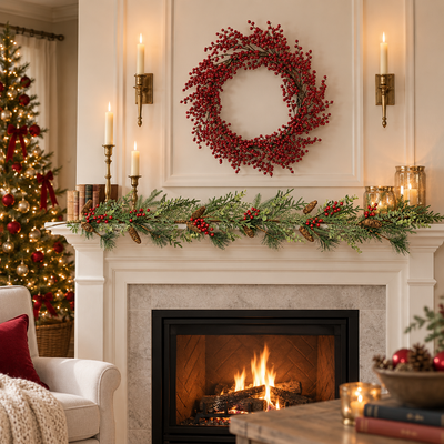 Berry, Cedar & Pine Artificial Garland, 60"