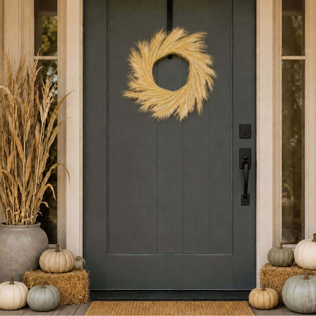 Pampas Plume Wreath, 20"