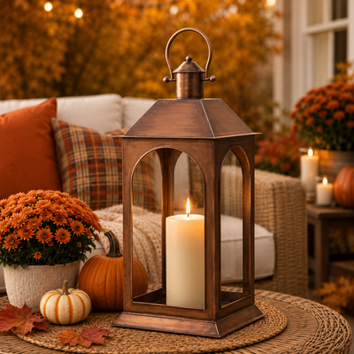 Old World Copper Lantern, 24.25"