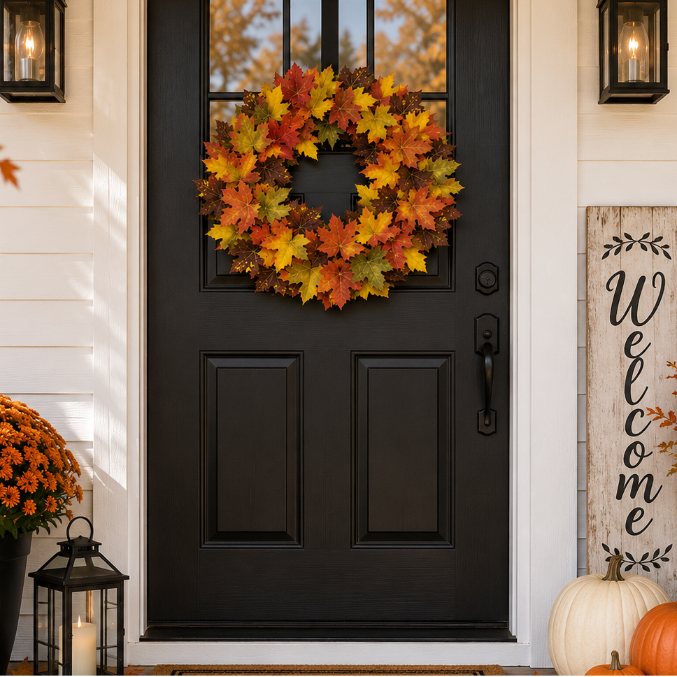 Autumn Maple Leaf Wreath, 24"