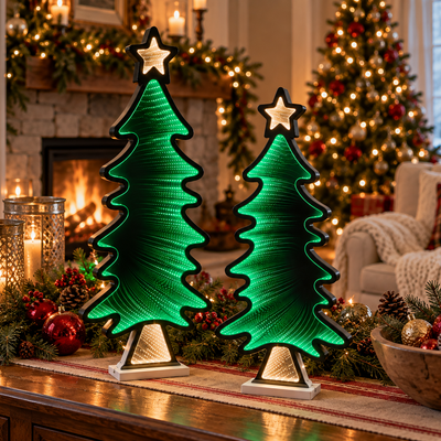 LED Infinity Light, Tree w/ Star