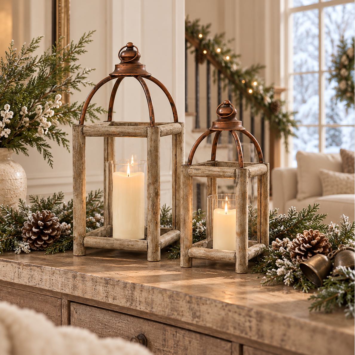 Rustic Lantern, Set of 2