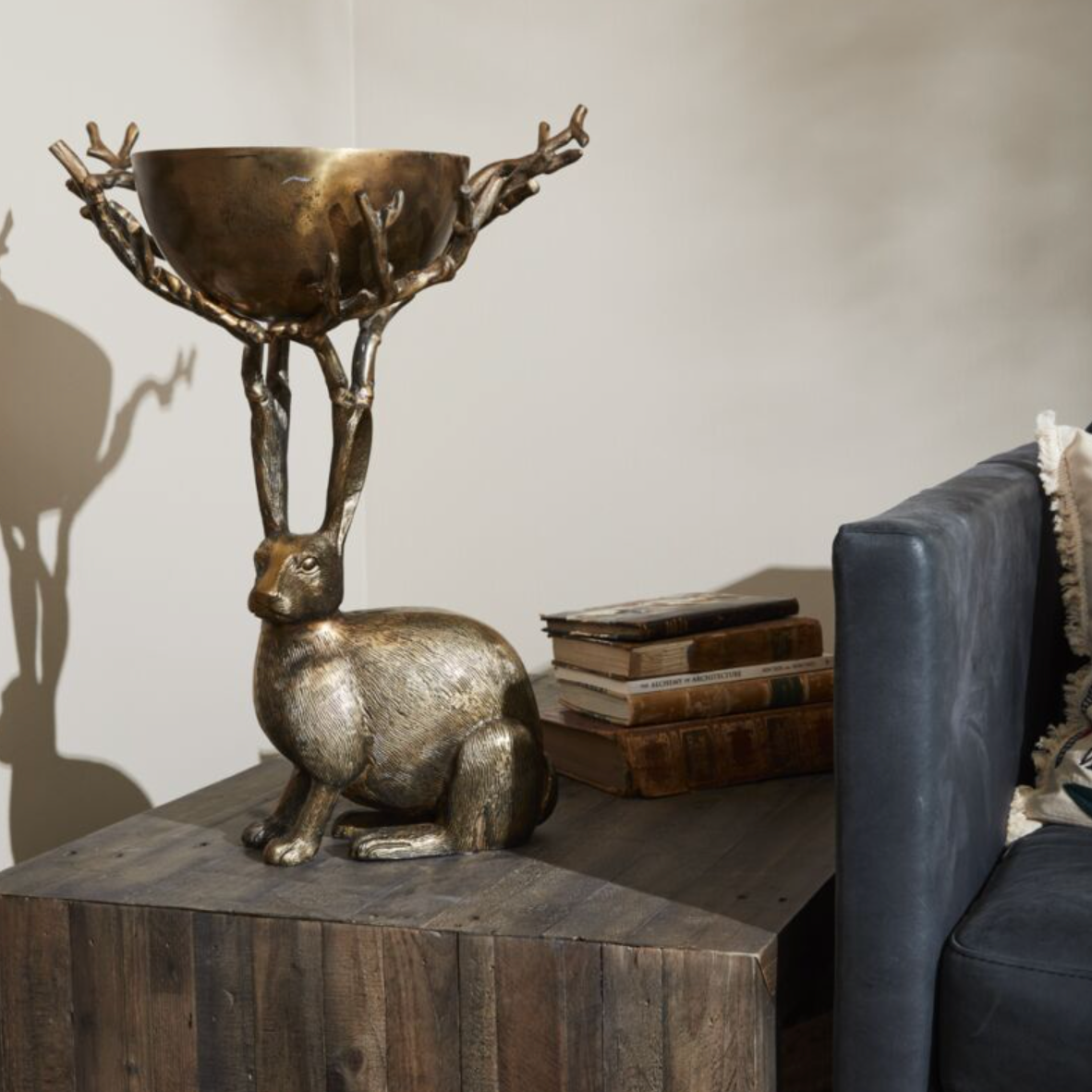 &quot;Eric&quot; Rabbit Branch Bowl, 21&quot;-Seasonal Decor-Simple and Grand-Simple and Grand