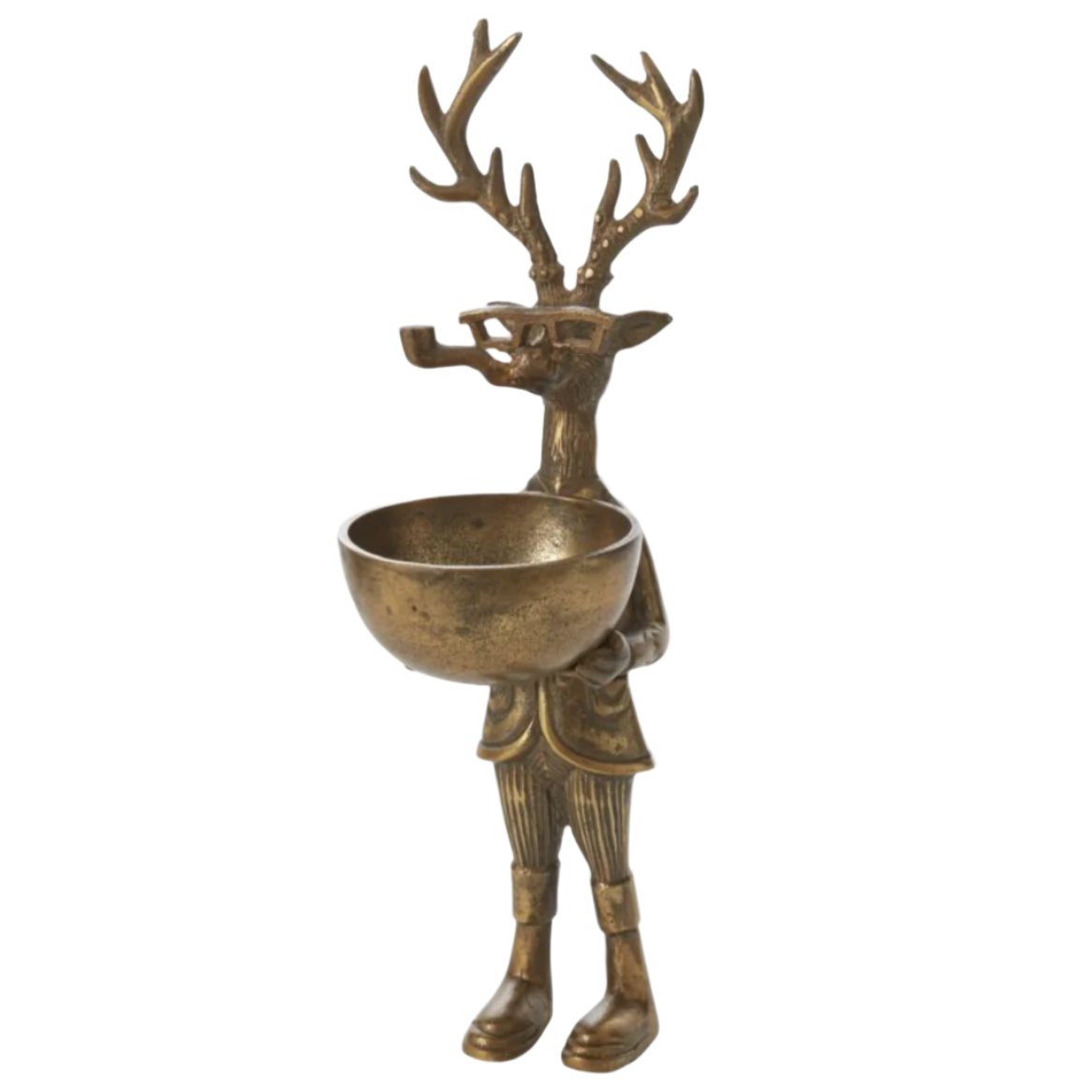"Frankie" Stag Dish Bowl, 16.25"-Seasonal Decor-Simple and Grand-Simple and Grand