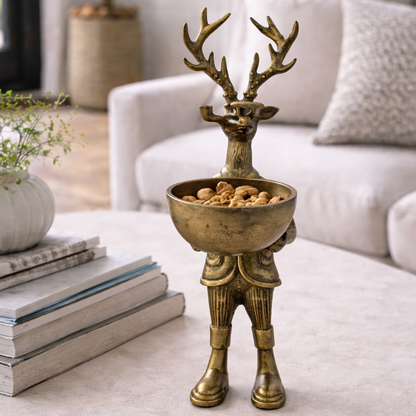 "Frankie" Stag Dish Bowl, 16.25"-Seasonal Decor-Simple and Grand-Simple and Grand