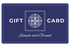 Gift card with decorative emblem and text &