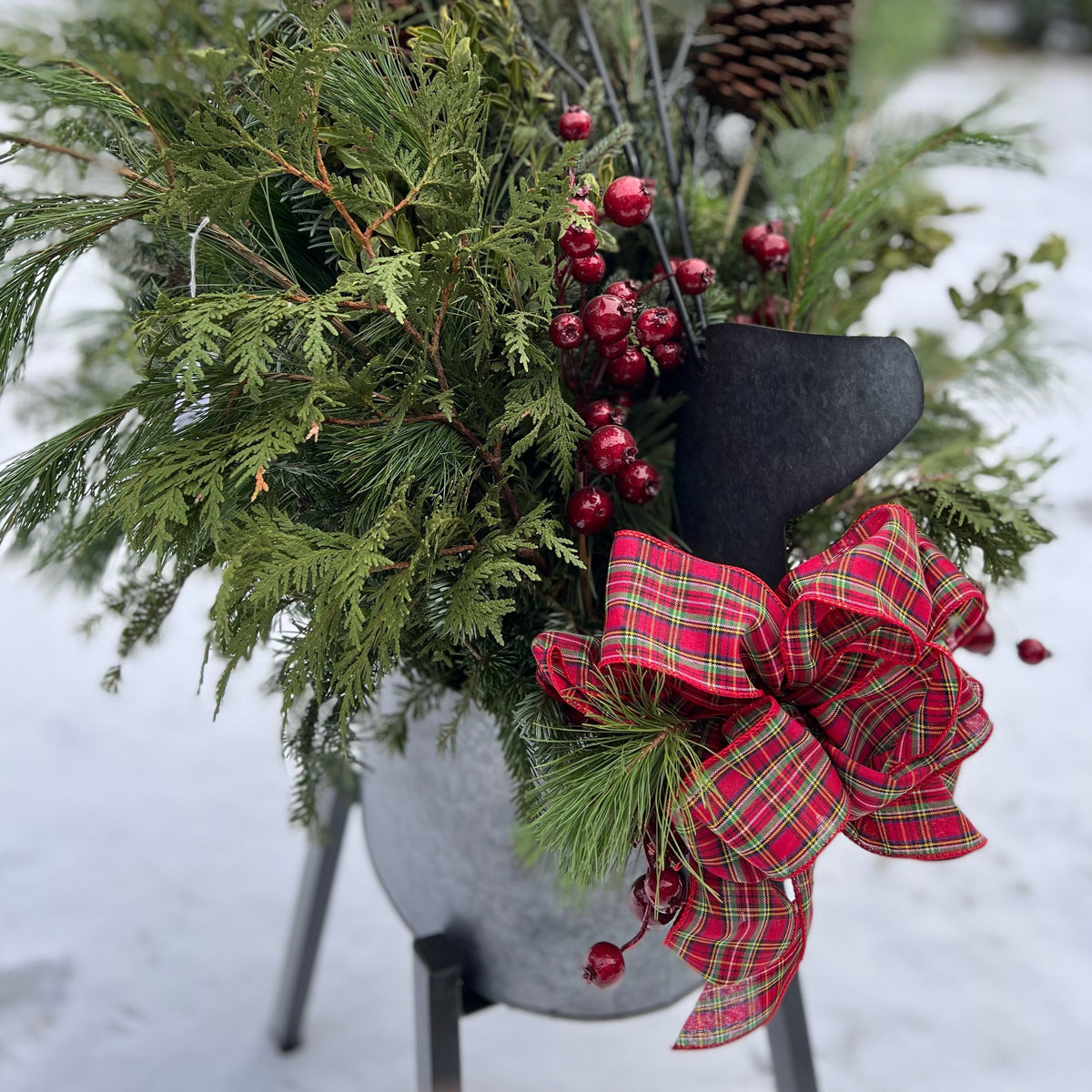 Reindeer Plant Stand, 36&quot;-Seasonal Decor-Simple and Grand-Simple and Grand