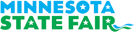 Logo of the Minnesota State Fair with blue and green text.