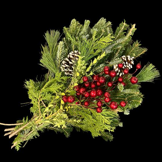 Evergreen Vase Bouquet, 15&quot;-18&quot;-Seasonal Decor-Simple and Grand-Simple and Grand