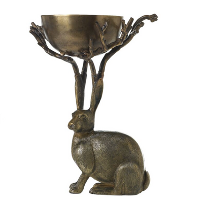 "Eric" Rabbit Branch Bowl, 21"-Seasonal Decor-Simple and Grand-Simple and Grand