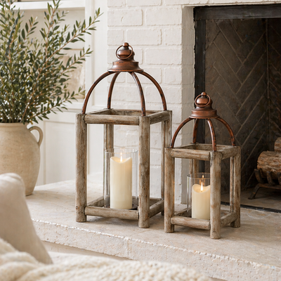 Rustic Lantern, Set of 2