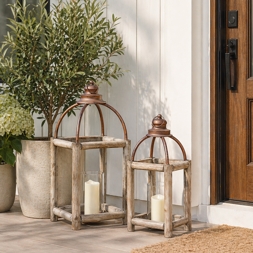 Rustic Lantern, Set of 2