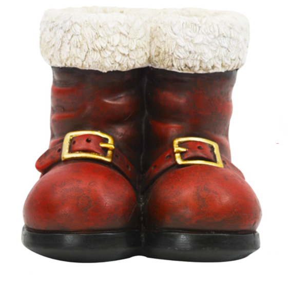 Santa Boots Pot, 8.25"-Simple and Grand-Simple and Grand