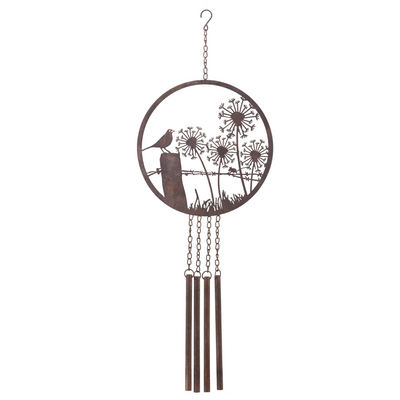 Metal Wind Chime, 33"-Seasonal Decor-Simple and Grand-Bird-Simple and Grand
