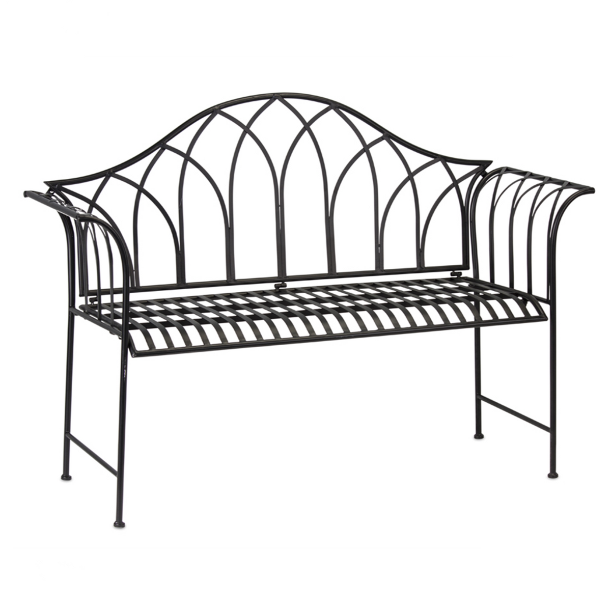 Garden Bench, 51.5&quot;-Seasonal Decor-Simple and Grand-Black-Simple and Grand