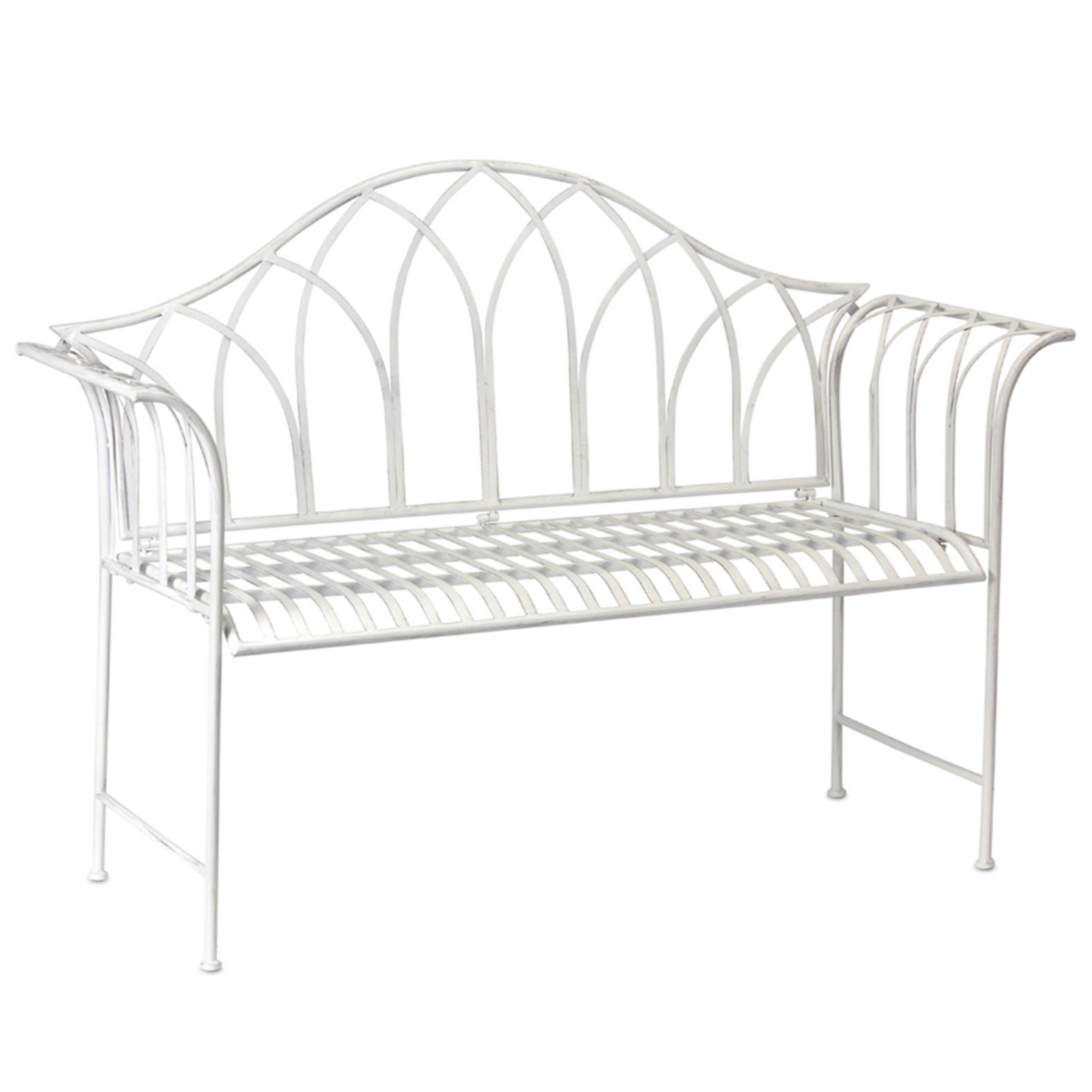 Garden Bench, 51.5"-Seasonal Decor-Simple and Grand-White-Simple and Grand
