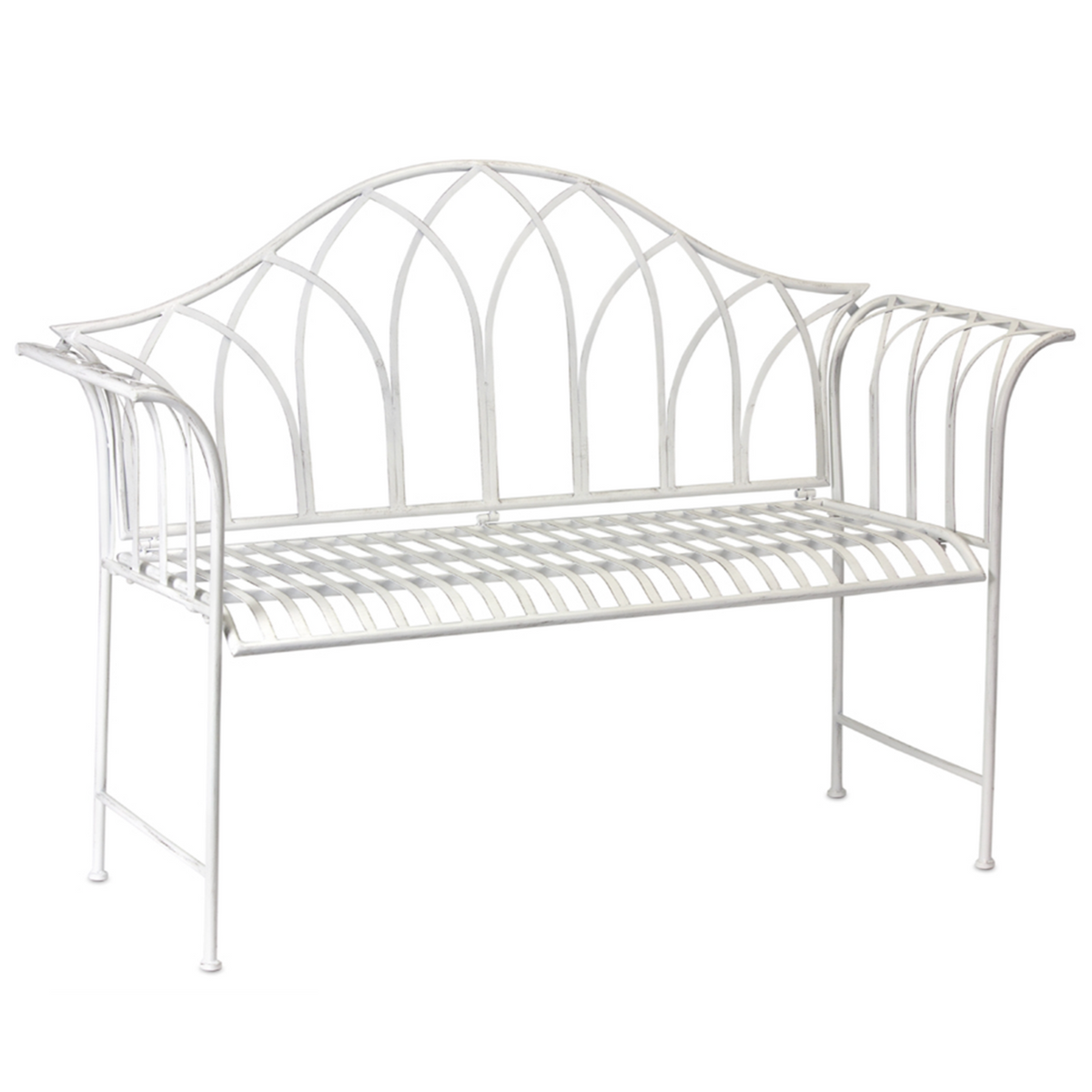 Garden Bench, 51.5&quot;-Seasonal Decor-Simple and Grand-White-Simple and Grand