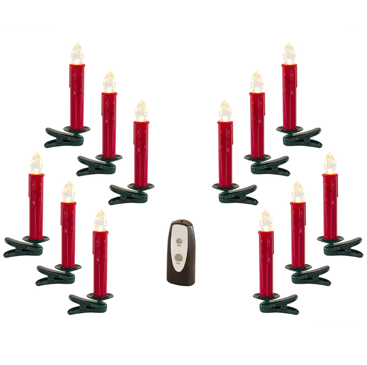 LED Clip-On Taper Candle Set, 6.5"