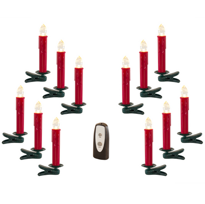 LED Clip-On Taper Candle Set, 6.5"