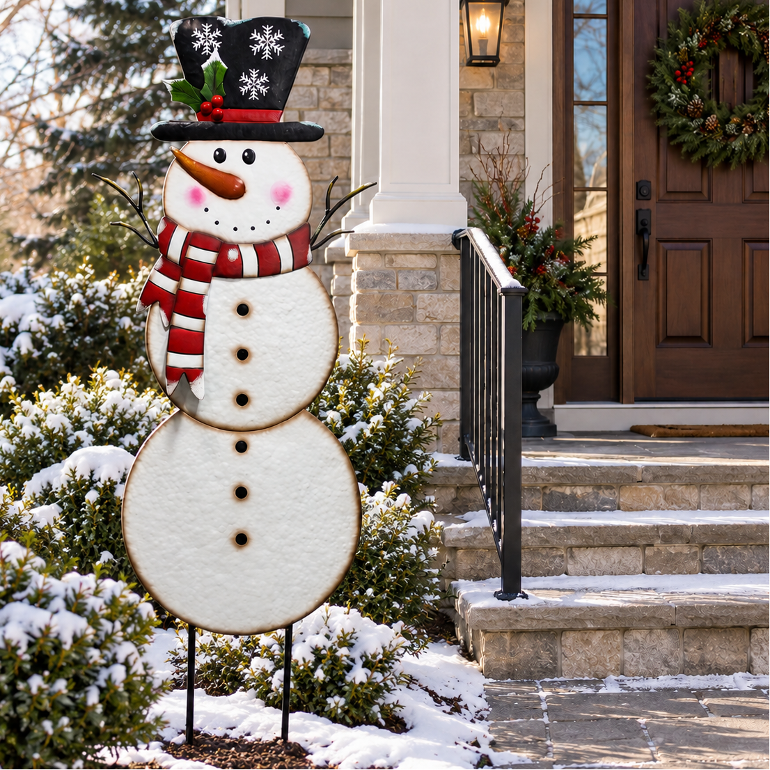 Metal Snowman Stake, 72"