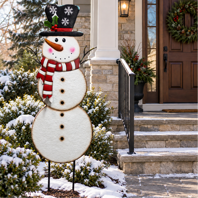 Metal Snowman Stake, 72"