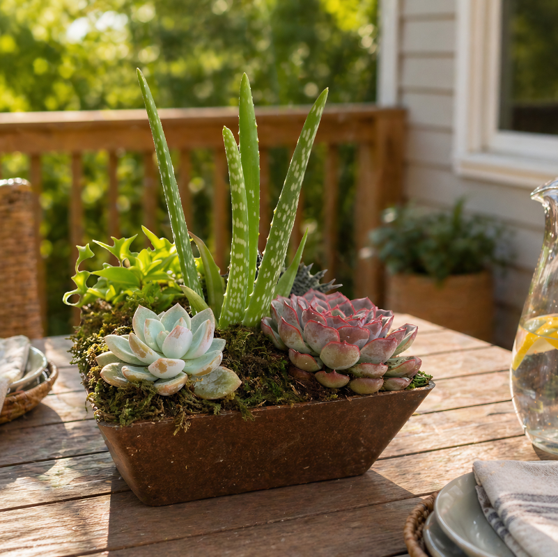 Succulent Bowl, 8" - SUMMER DELIVERY