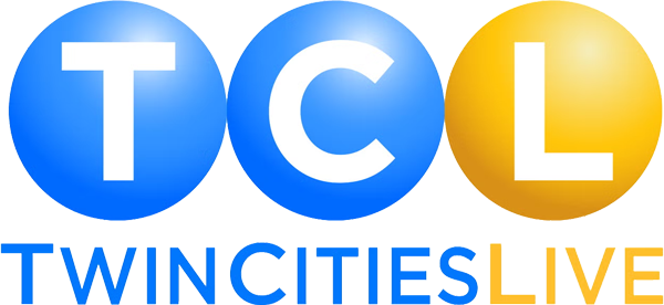 Logo of Twin Cities Live with 'TCL' in blue and yellow on a white background
