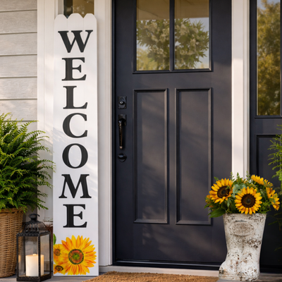 Welcome Porch Sunflower Sign, 60"