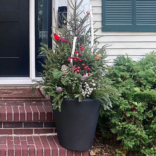 Simple grand seasonal planters arrangements delivered to your door