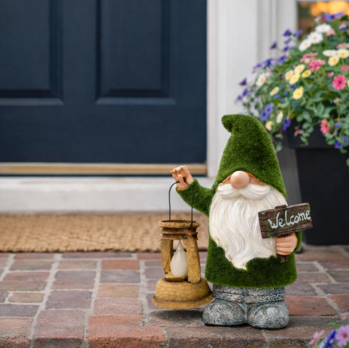 Woodland Welcome Gnome, 10.5"-Seasonal Decor-Simple and Grand-Simple and Grand