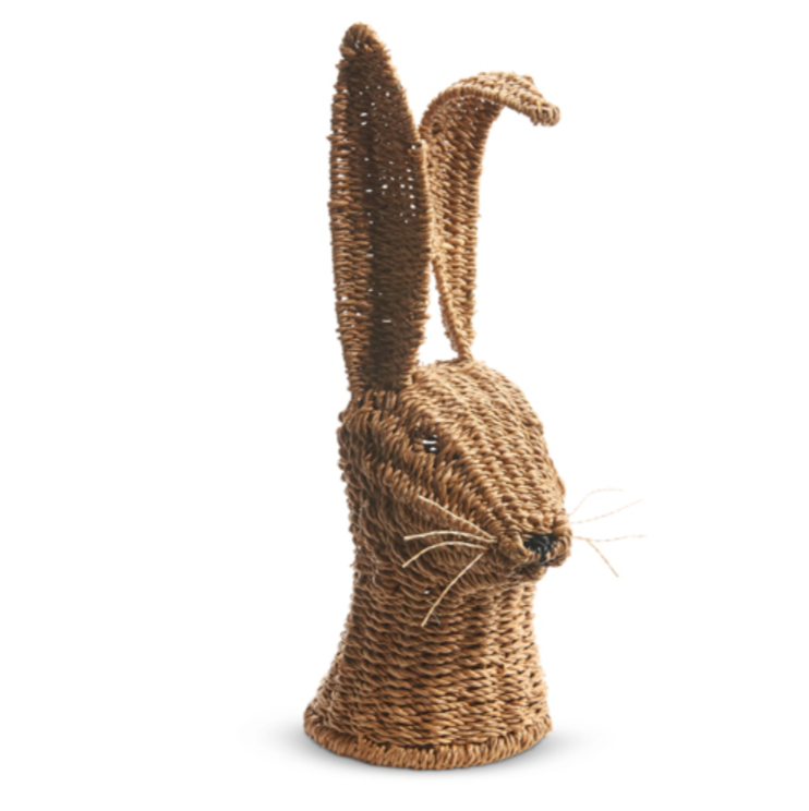 Woven Rabbit Bust, 15.25"-Seasonal Decor-Simple and Grand-Simple and Grand