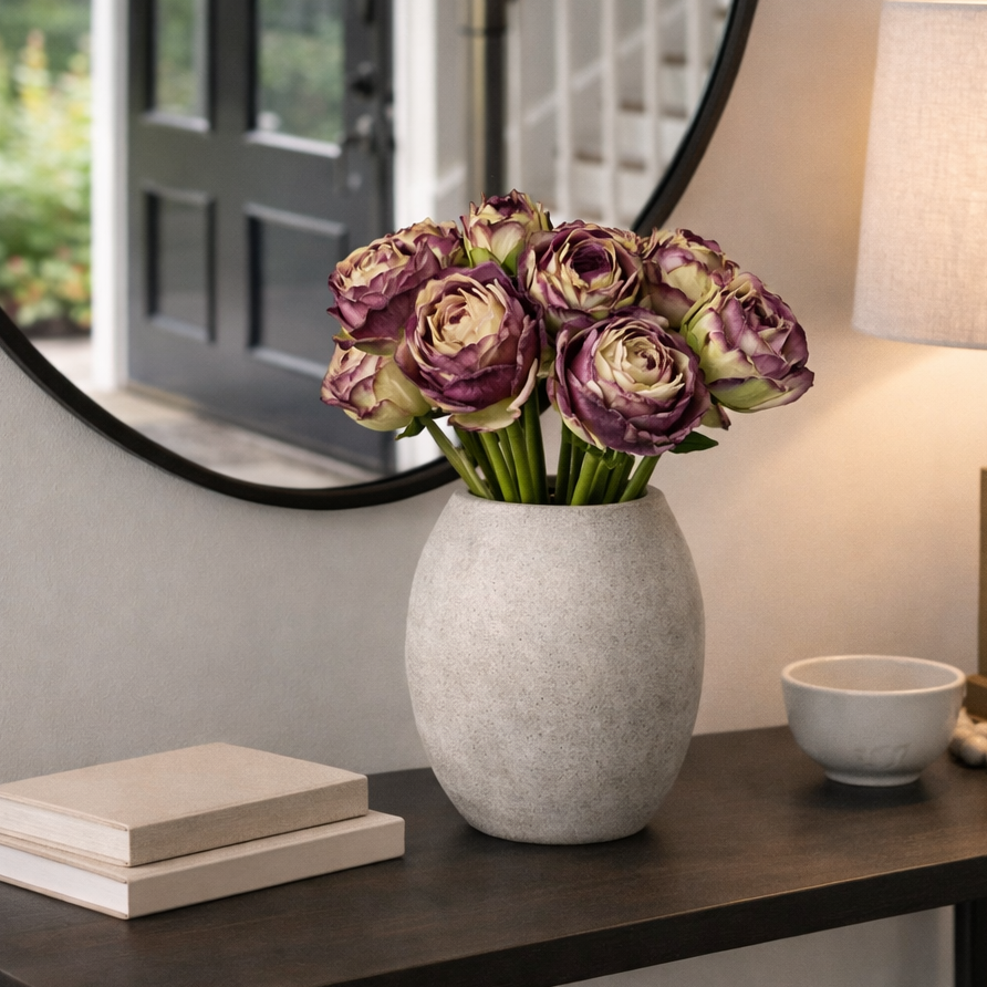 Wine Rose Bundle, 16"-Seasonal Decor-Simple and Grand-Simple and Grand