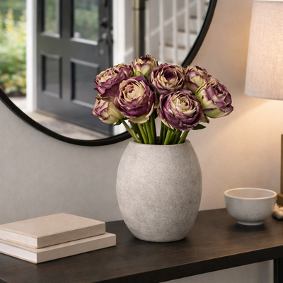 Wine Rose Bundle, 16"-Seasonal Decor-Simple and Grand-Simple and Grand