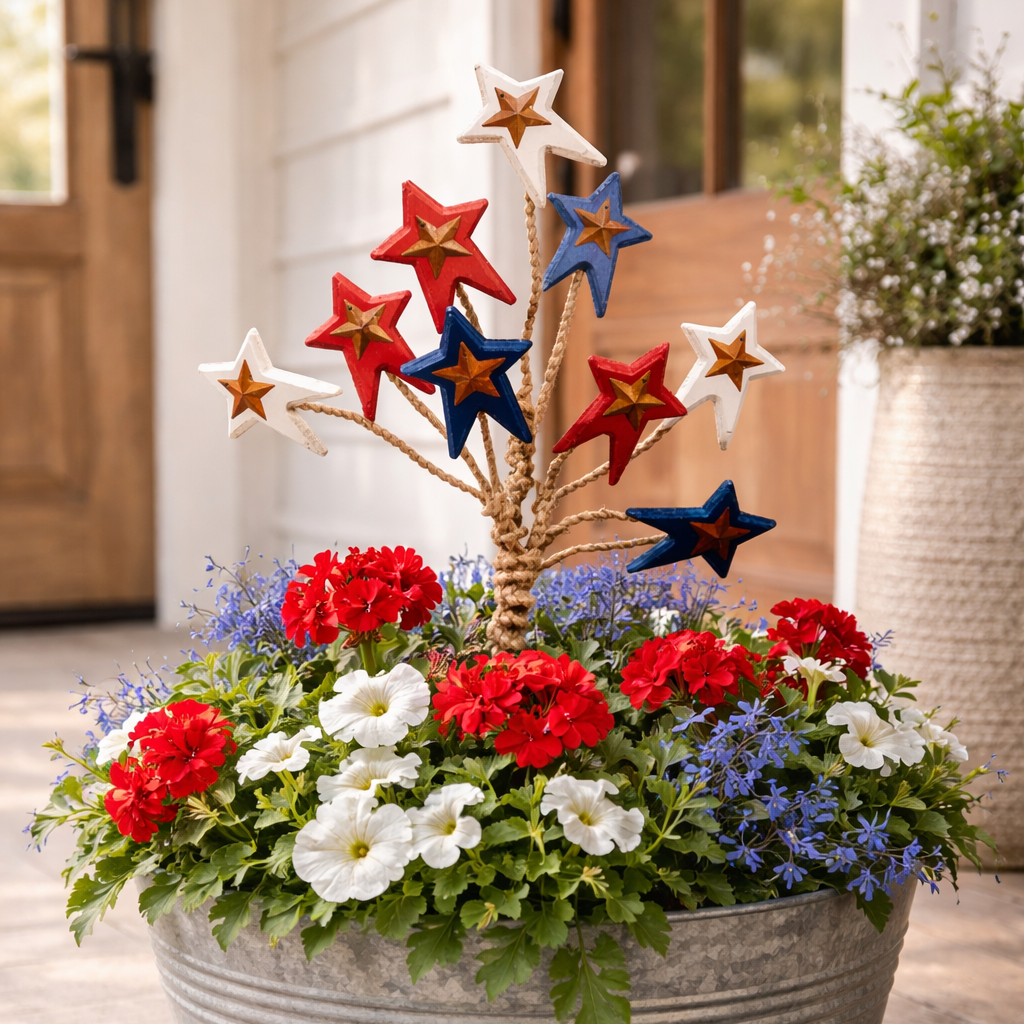Wired Star Spray, 14"-Seasonal Decor-Simple and Grand-Simple and Grand