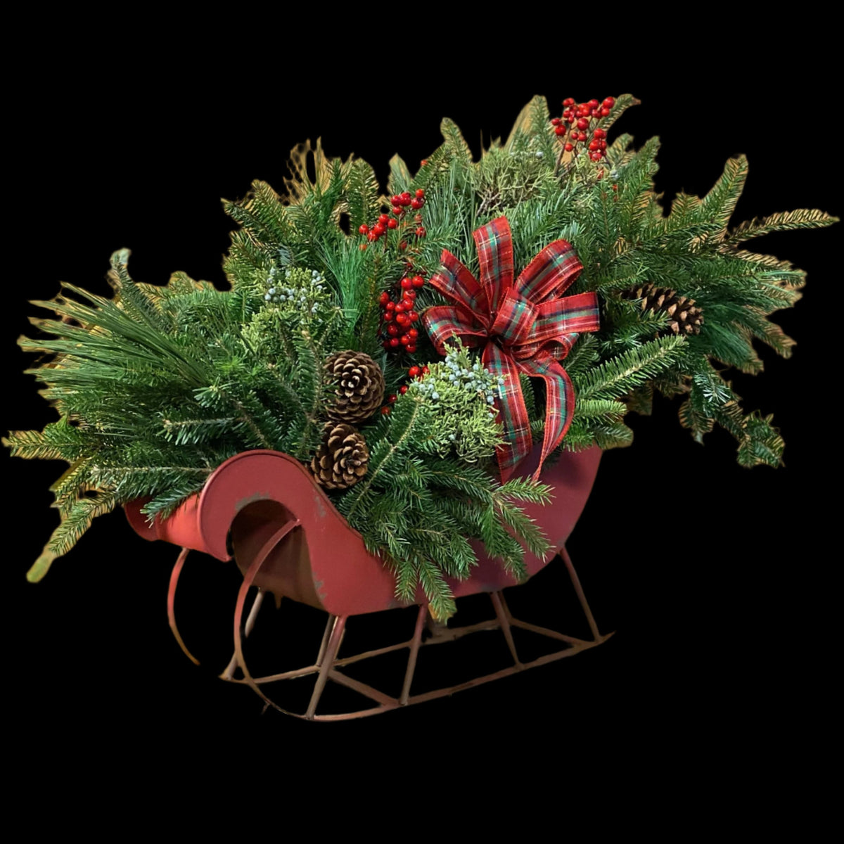 Old World Sleigh Decor, 29&quot;-Seasonal Decor-Simple and Grand-Simple and Grand