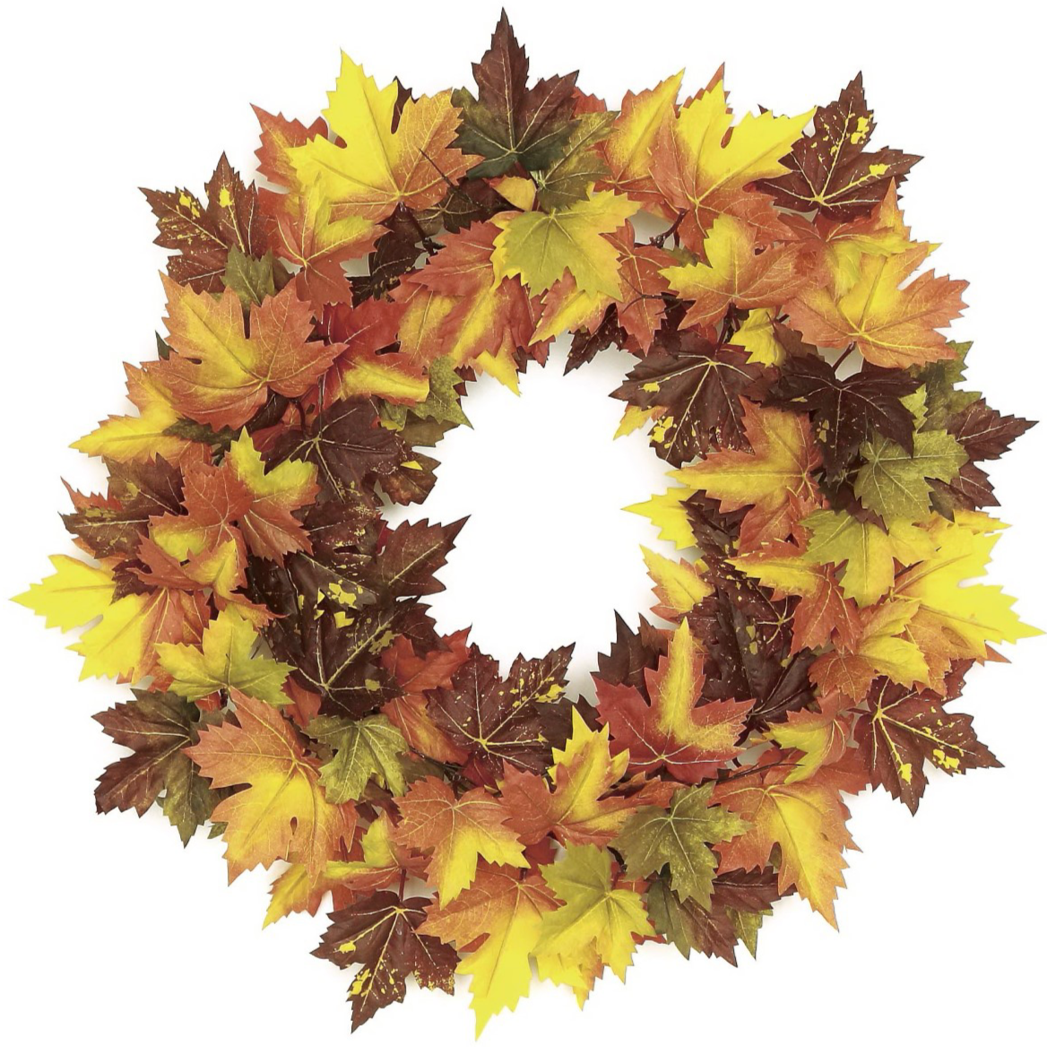 Autumn Maple Leaf Wreath, 24"-Seasonal Decor-Simple and Grand-Simple and Grand